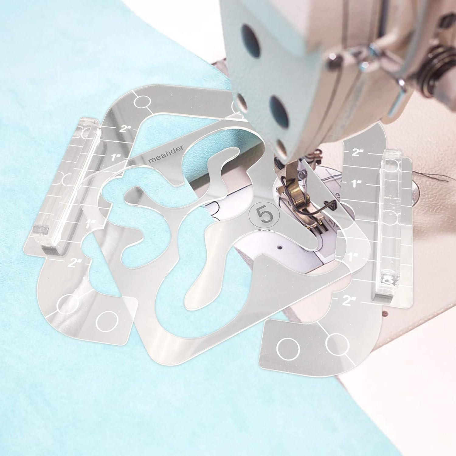 Meander, Stipple Quilting Ruler Template Design for Free