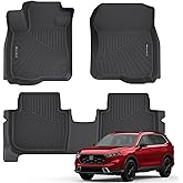 NIKALAIKA Floor Mats for 2023-2025 2026 Honda CR-V CRV (Include Hybrid) All Weather Protection TPE Rubber Floor Liners for 2026 Honda CRV Hybrid Accessories, Odorless Anti-Slip, 1st & 2nd Row, Black