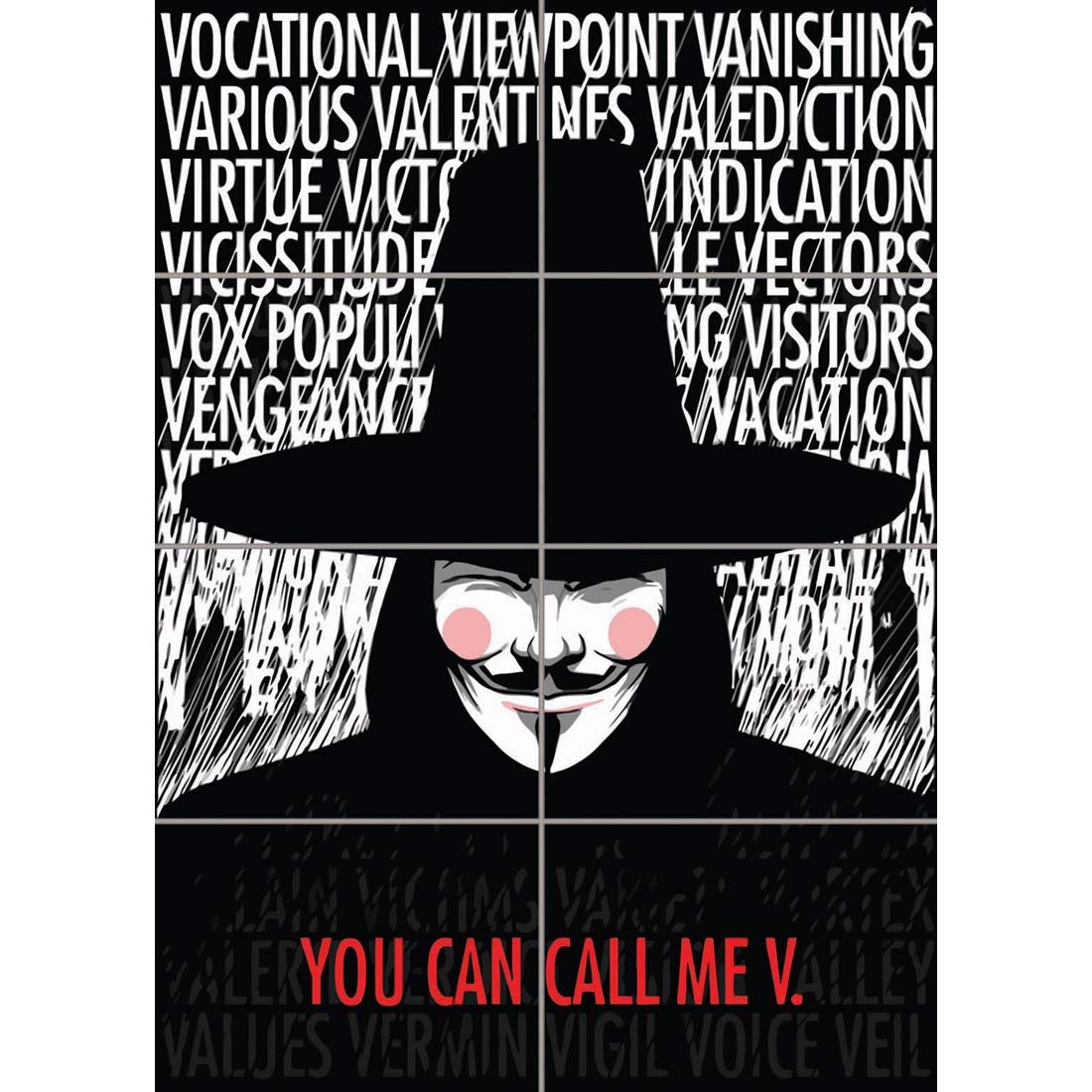 V FOR VENDETTA TYPOGRAPHY QUOTES GIANT WALL ART PRINT PICTURE POSTER