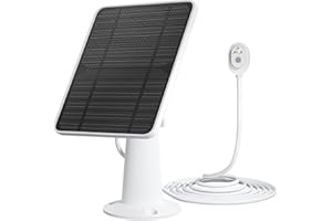 WININMETA Solar Panel Charger Compatible with Arlo Pro 5S/Pro 4/Pro 3/Pro 3 Floodlight/Ultra/Ultra 2 Camera, 6V 4.5W Solar Panels Charging IP65 Weatherproof w/ 9.8ft Charging Cable Adjustable Wall Mount, 1 Pack