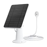 Solar Panel Charger Compatible with Arlo Pro 5S/Pro 4/Pro 3/Pro 3 Floodlight/Ultra/Ultra 2 Camera, 6V 4.5W Solar Panels Charging IP65 Weatherproof w/ 9.8ft Charging Cable Adjustable Wall Mount, 1 Pack