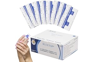 BLUETOP Nail Polish Remover Wipes 200 PCS Nail Cleaner Remover Soak Off Gel Nail Polish, Nail Wraps Gel Polish Remover Acetone Nail Remover Nail Soak off Pads Acetone Nail Wipes for Salon Home Use