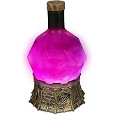 Enhance Gaming Sorcerer's Potion Light with Swirling Mystical Brew - Potion Bottle Mood Light Prop for Tabletop Game Immersion, Playroom, Desk Decor - Soft Glowing Whirling Potion (Purple Elixir)
