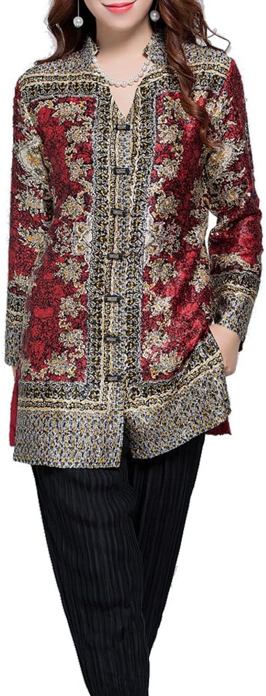 Bitablue Womens V-Neck Button Down Blouse Shirt with Floral Patterns