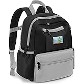 LASUK Toddler Backpack For Boys Girls 1-3, Preschool Kindergarten Backpack, Preschool Mini Backpacks For School & Travel, Black Grey