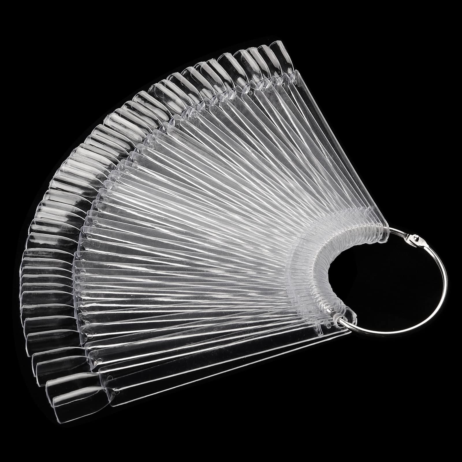 ZEONHEI Pack of 400 Nail Art Tips Ring Stick, Nail Polish Display Practice Colour Fields Ring Sticks, Exercises Nail Display Nail Art Tips for Nail Colour Ring Practice, DIY Nail Art, Transparent