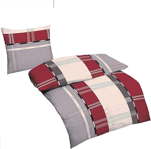 4tlg Microfaser Bettwasche Klassisch Modern 2x 135x200 Cm 2x 80x80 Cm 4 Tlg Set Kariert In Weiss Grau Rot Anthrazit Neu Mit Reissverschluss Nach Oko Tex Standard Amazon De Kuche Haushalt