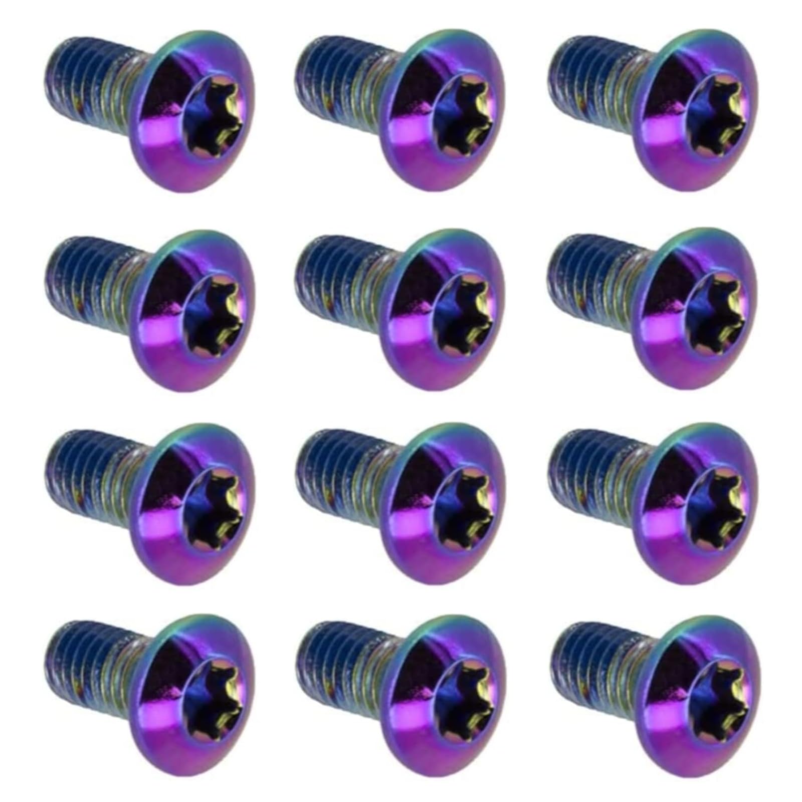 Pack of 12 Mountain Bike Disc Brake Rotor Bolts MTB Bicycle M5x10MM Brake Rotor Screws Bicycle Disc Brake Accessories for Mountain Bike