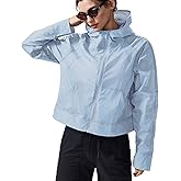 altiland Cool Feeling Water Repellent Raincoats for Women - Lightweight Hooded Outdoor Cycling Jacket Windbreaker