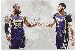 stortnate James, Anthony Davis Poster Basketball Wall Art Canvas Poster Bedroom Decor Sports Landscape Office Room Decor Gift Unframe:12x18inch(30x45cm)