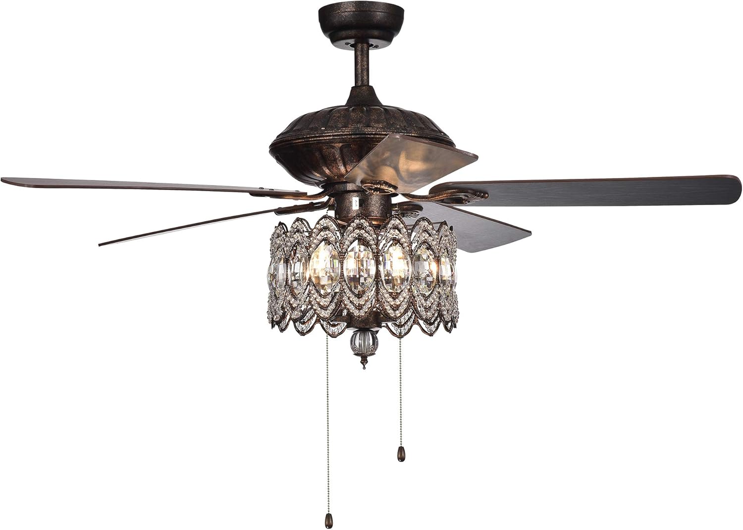 Warehouse Of Tiffany Cfl 8324rb Mariposa 52 Inch Rustic Bronze