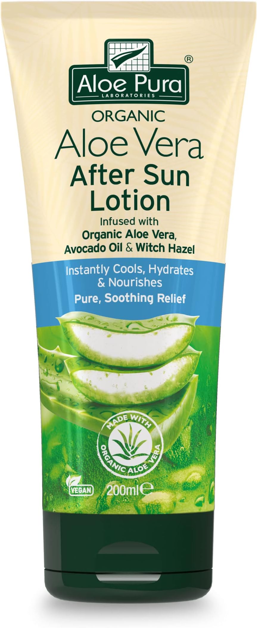 Aloe Pura Organic Aloe Vera Aftersun Lotion 200 ml Vegan Cruelty Free