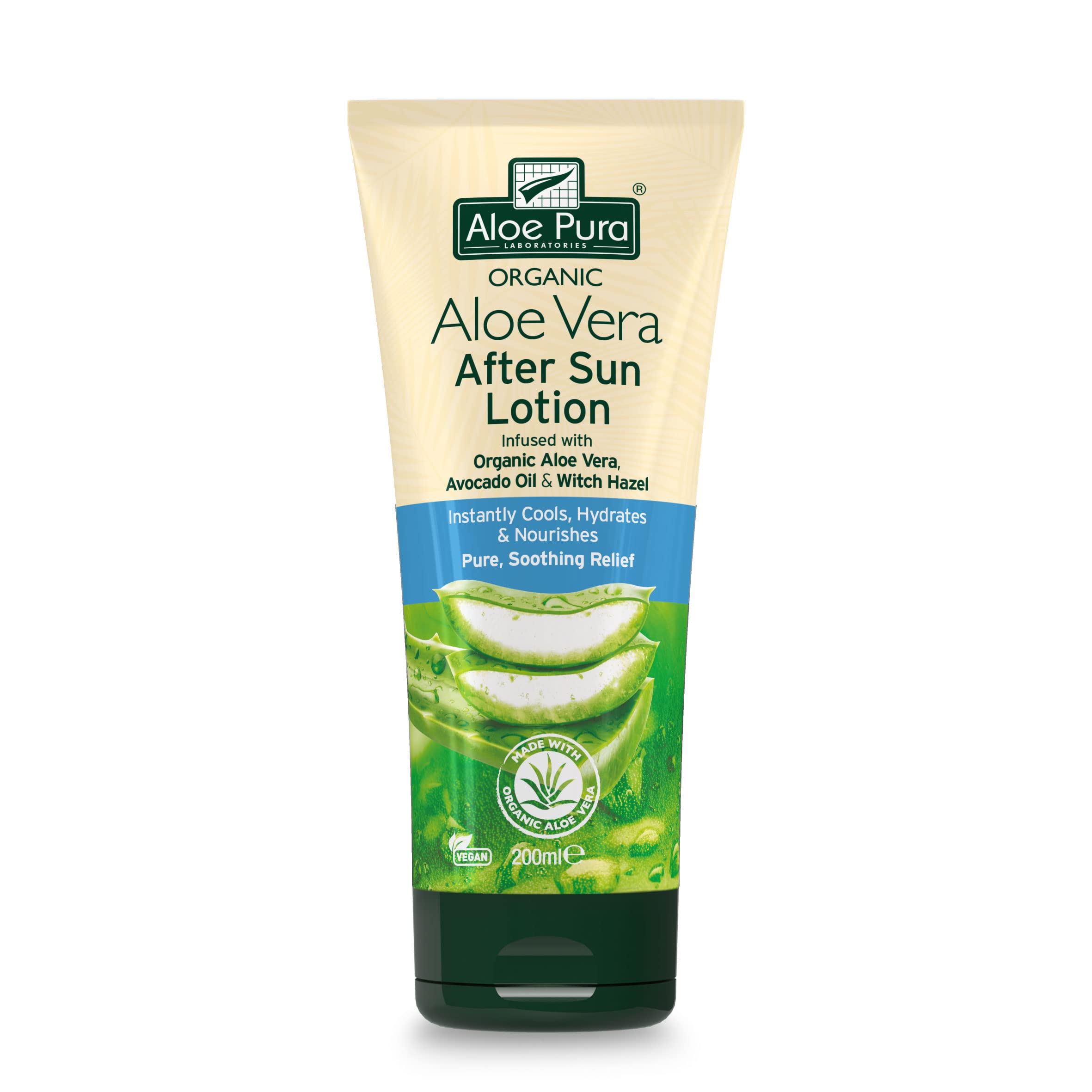 Aloe Pura, Organic Aloe Vera Aftersun Lotion, Natural, Vegan, Cruelty Free, Paraben & SLS Free, Soothing, 200ml โ image 1