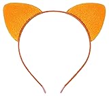 Bonnie Z. Leonardo Furry Orange Cat Ears Headband
