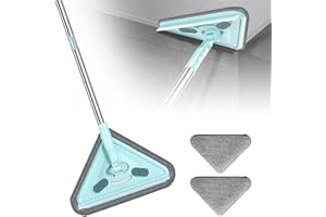 Multifunctional Triangle Mop, 2024 Upgraded Wall Mop with Long Handle, 360° Rotatable Adjustable Cleaning Mop, Extendable Tri