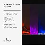 Klarstein Electric Fireplace 1800W Wall Mount LED Flame Effect Thermostat Timer view 4