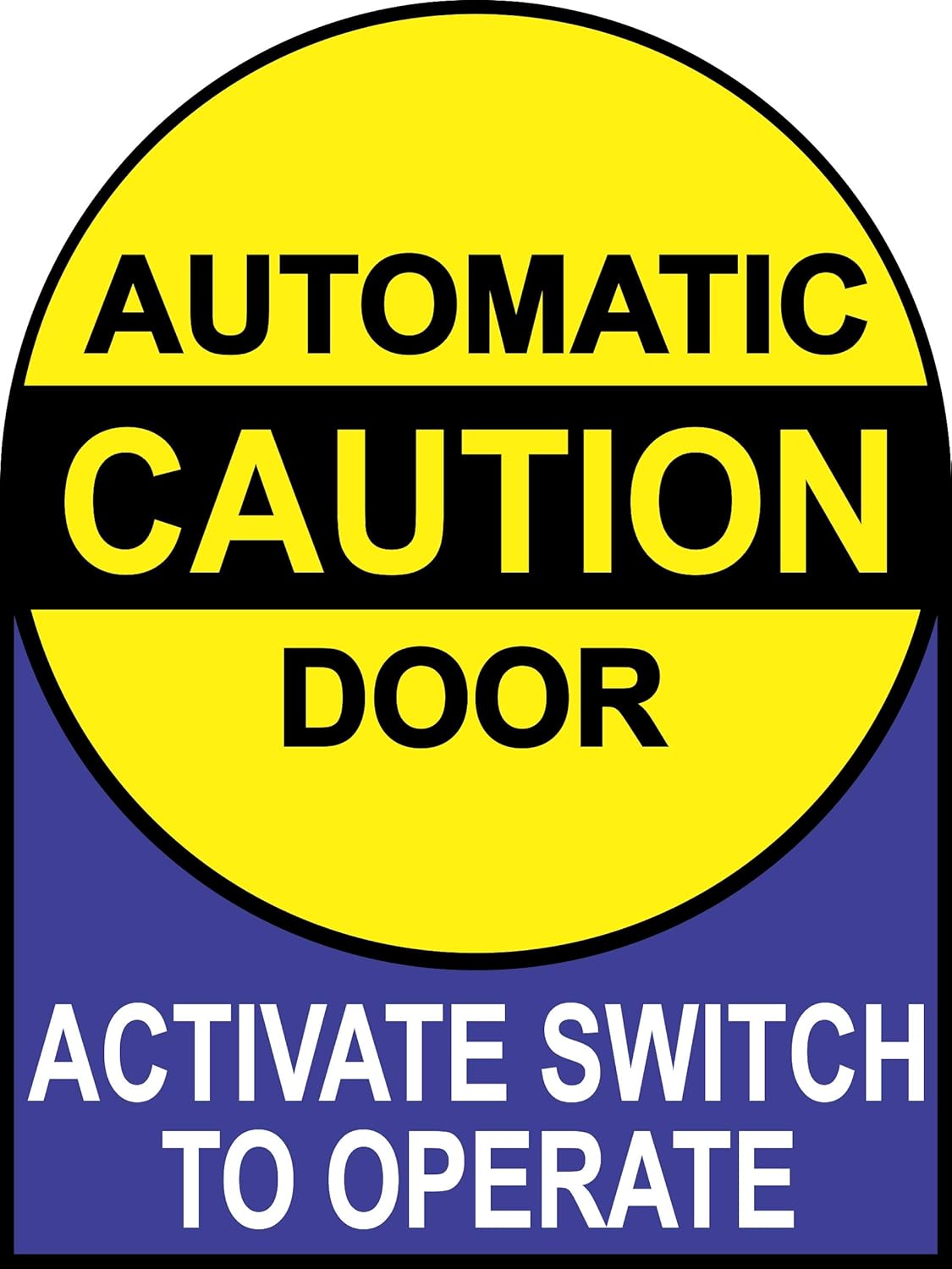 StickerTalk® 6in x 8in Caution Automatic Door Sticker, Decals & Bumper Stickers Amazon Canada