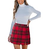 CUPSHE Women's High Waist Plaid Skirt Causal Bodycon Pencil Wool Mini Skirts Winter Fall A Line Elegent Outfits