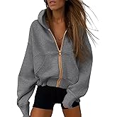 PRETTYGARDEN Hoodies for Women Sweatshirt Zip Up Hoodie Fall Fashion 2026 Trendy Long Sleeve Jackets Winter Clothing Outfits