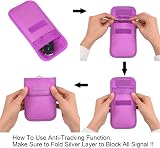 Wisdompro Purple Car Key Signal Blocking Pouch RFID Blocker Anti-theft Keyless view 6