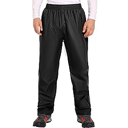 JAEZZIY Men's Rain Pants Waterproof Rain Over Pants