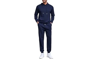 COOFANDY Men's Tracksuits 2 Pieces Waffle Hoodies Sweatsuit Sets Sports Jogging Suit Set
