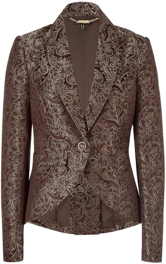 APART Damen Blazer & Sakko JacquardBlazer, 891698, Gr. 34, Braun