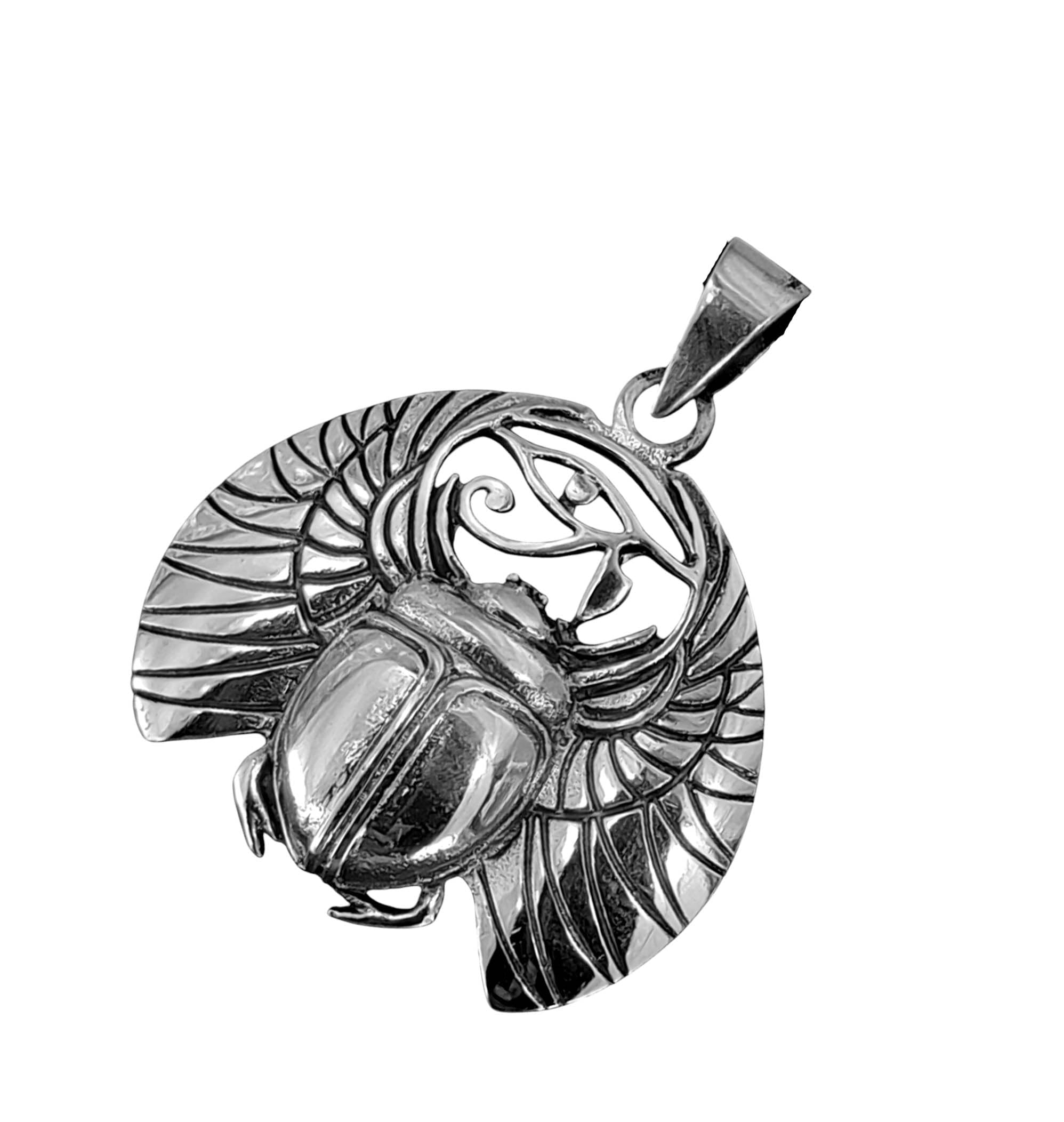 Kiss of Leather Scarab Pendant 925 Sterling Silver No. 368