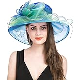SAFERIN Women's Organza Church Kentucky Derby Fascinator Bridal Tea Party Wedding Hat