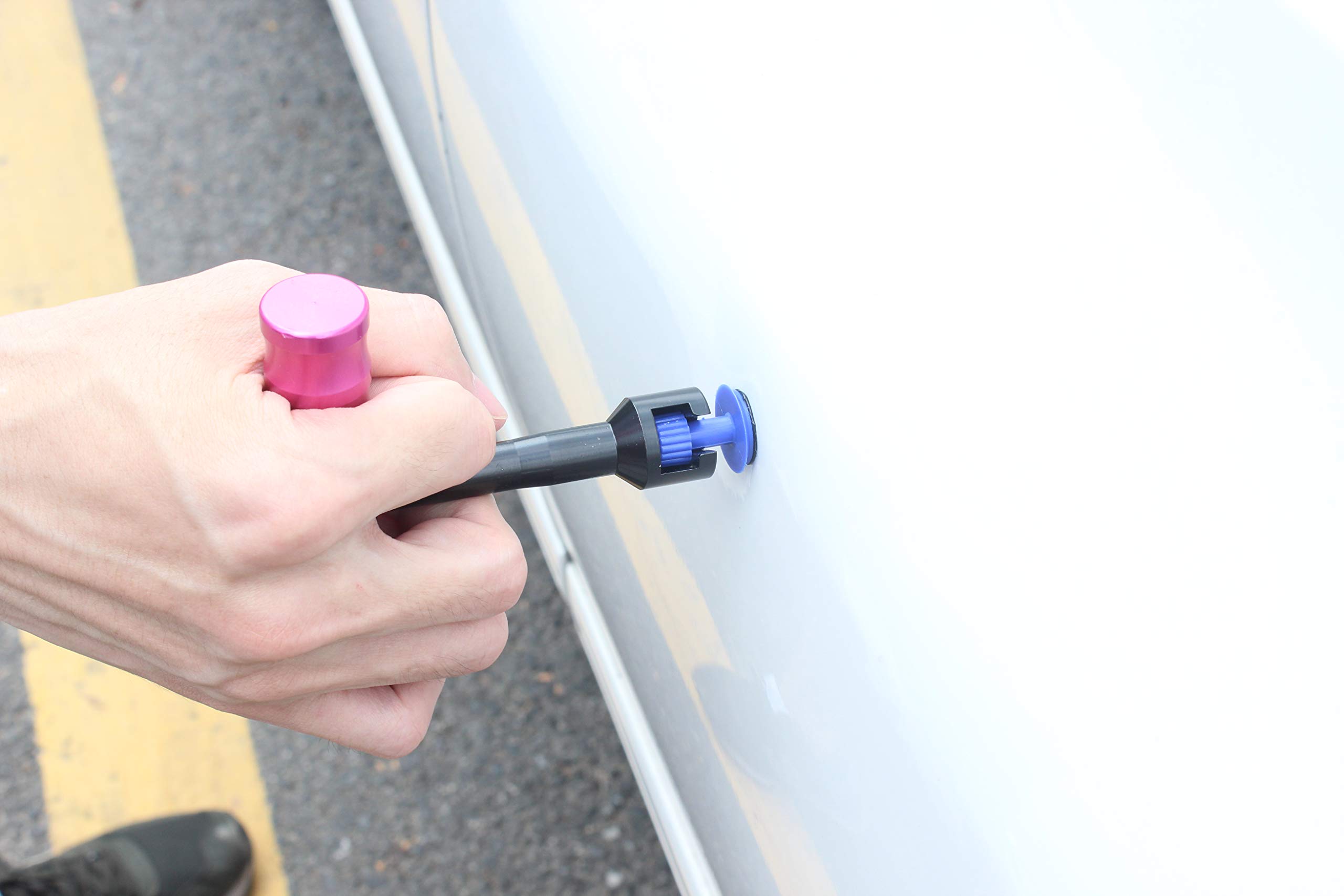 LucaSng Car Body Painless Dent Removal PDR T-bar Dent Puller Repair Tool Red