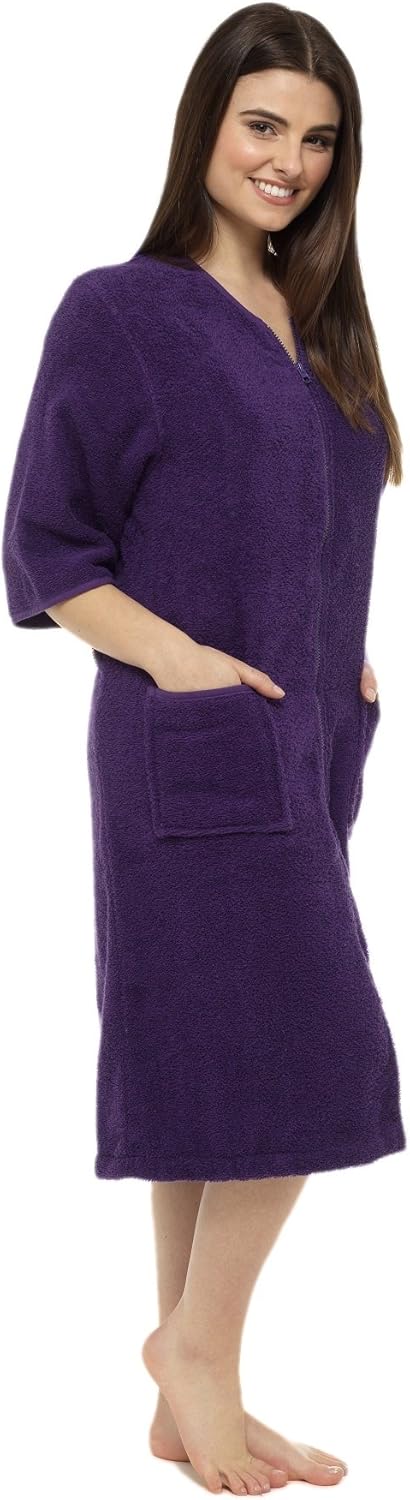 womens button through dressing gowns