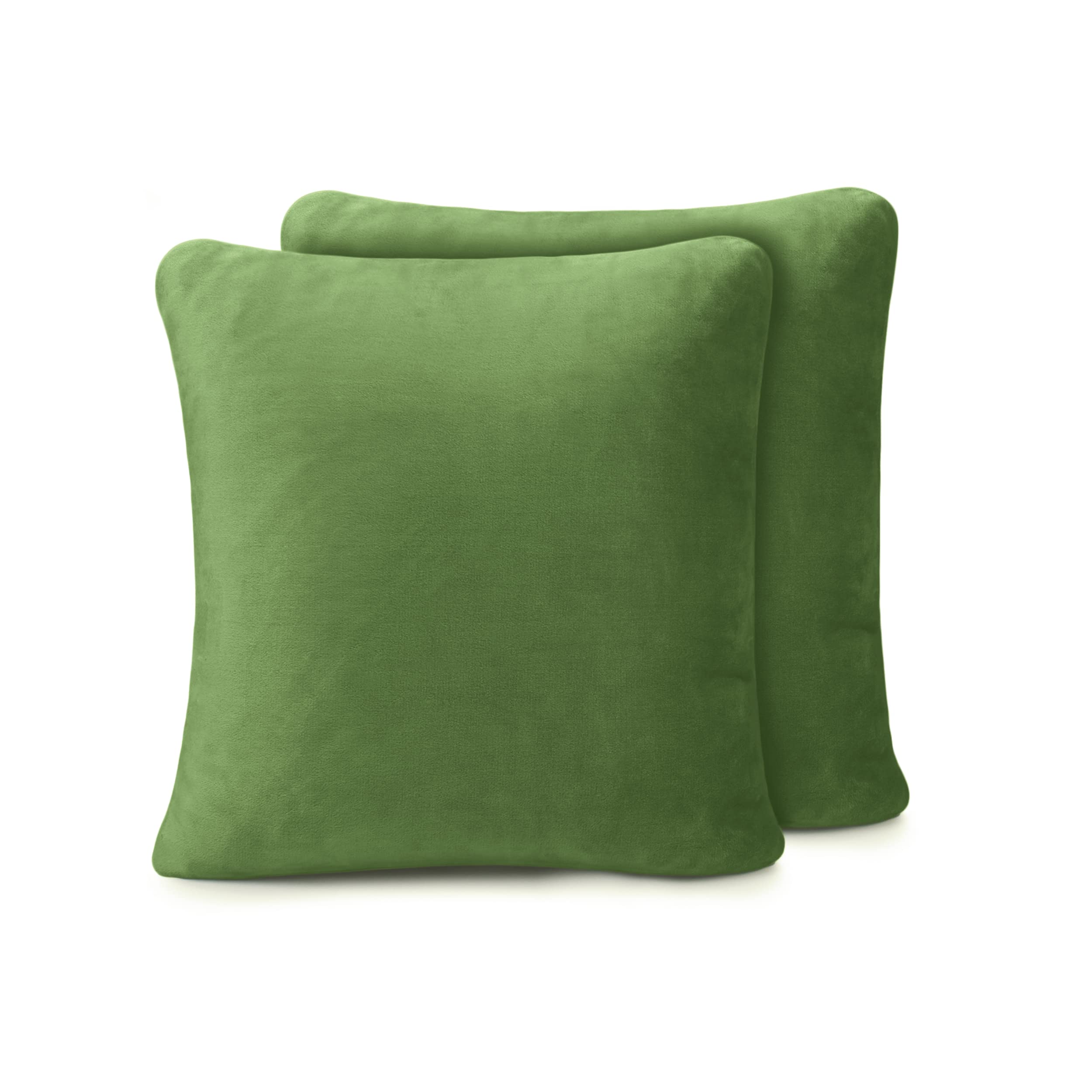 Amago - Cushion Cover Set of 2, Cashmere Feeling, 50 x 50 cm - Dark Green โ image 1