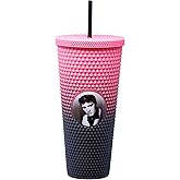 Spoontiques Studded Tumbler, 32oz - Insulated Double Wall Acrylic Travel Cup Spill Proof Lid - for Hot & Cold Beverages - Elvis