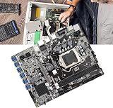 Lodokdre B75 BTC ETH Mining Motherboard 12 PCIE LGA1155 8GB DDR3 RAM G1620 CPU view 6