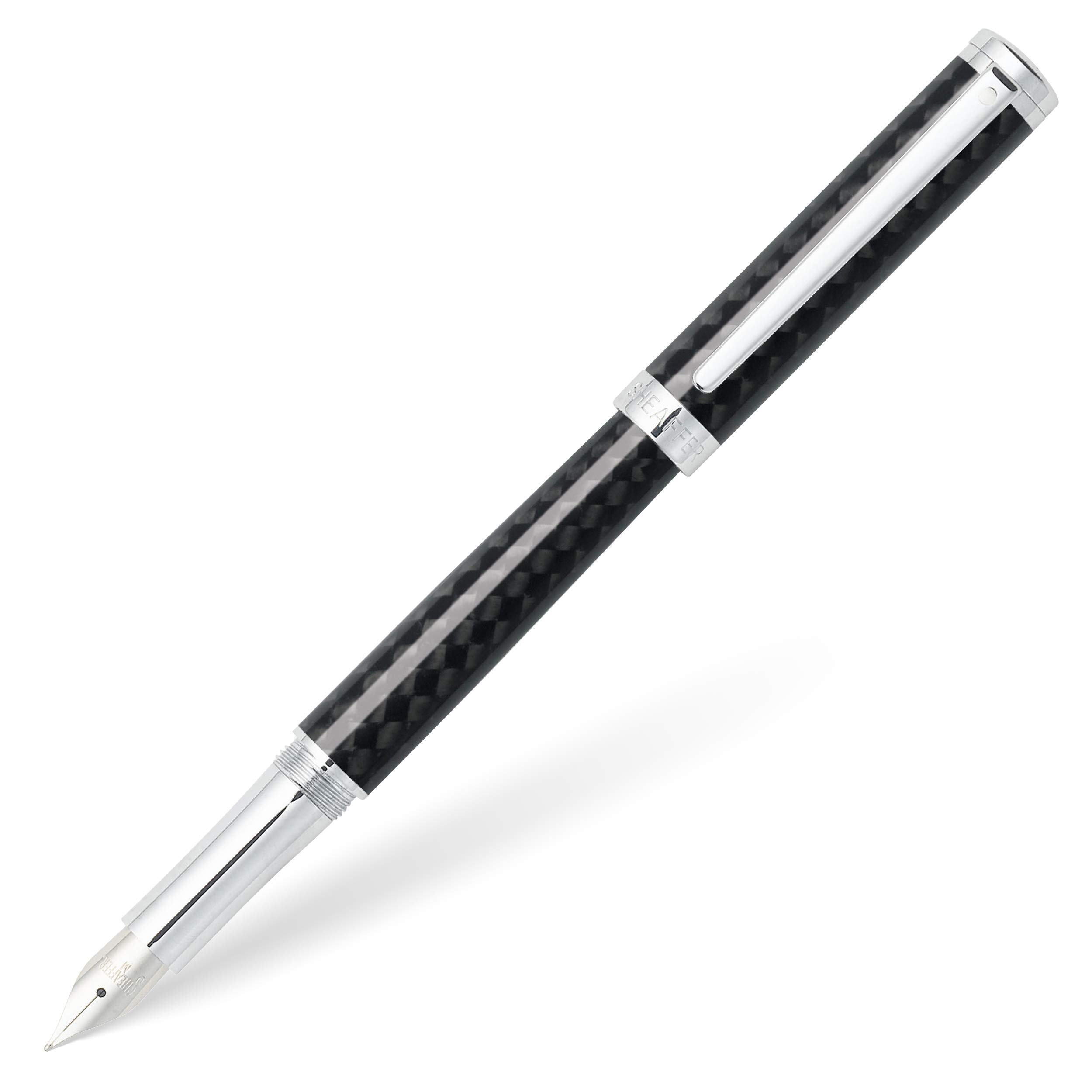 Sheaffer Intensity - Refillable fountain pen, fine nib, carbon fibre finish, chrome trim — image 1