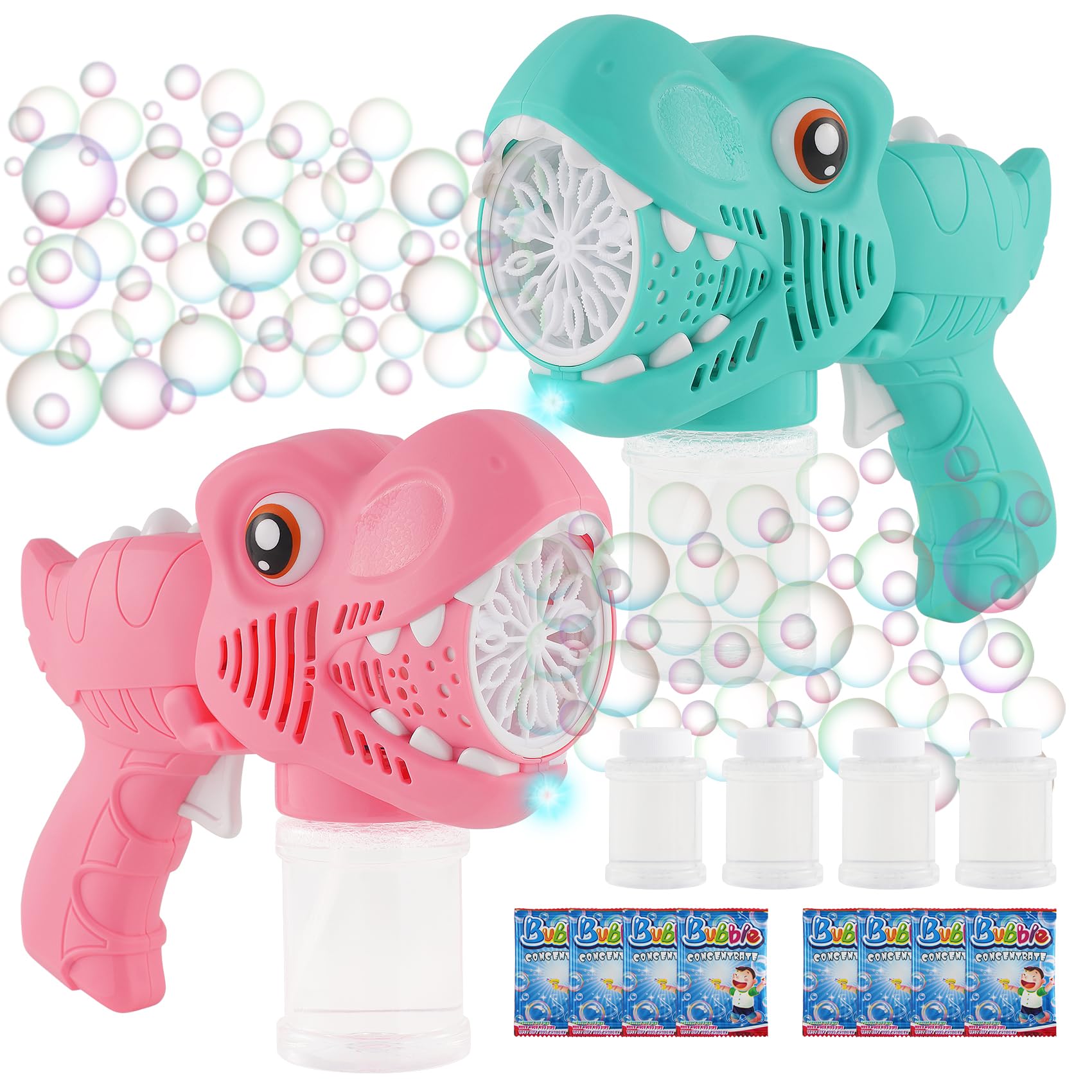 Photo 1 of Onory 2 Pack Bubble Gun Machine for Kids, Bubble Gun with Bubble Solutions for Boys Girls, Bubble Blaster for Summer Toy, Party Favors, Outdoor & Indoor Activity, Birthday Gift, Bubble Blower