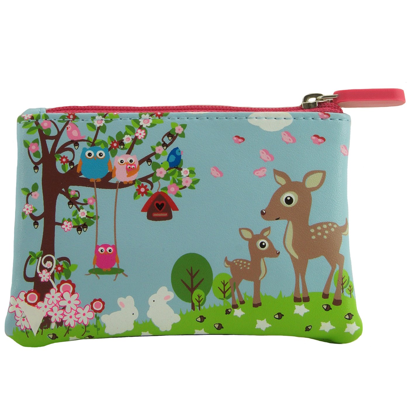 Bobble Art Kids Woodland Animal Coin Purse/Childrens Woodland Animal Wallet For Girls With Zip