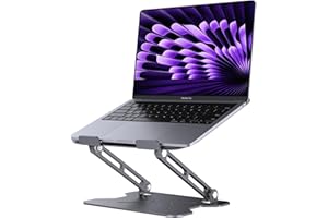 NTMY Portable Laptop Stand,Adjustable Laptop Stand,Folding Laptop Stand,Laptop Riser for Desk for Laptops up to 16 Inches MacBook air pro, Acer,Lenovo,Dell Notebook-Meteorite Grey