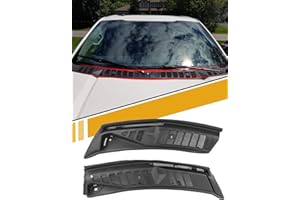 LIWEDFG Front Windshield Wiper Cowl Grille Insert Panel Compatible with Ford F150 2015-2020 OE-Style Replaces for FL3Z15022A68C FL3Z15022A69B, Left+Right Cowl Top Cover Vent Panel without Hoses and Nozzles