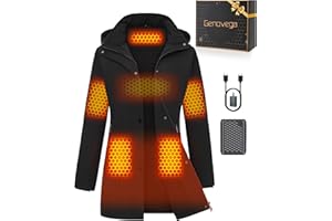 GENOVEGA Graphene Women Heated Jacket 12V Fast Charge 18400mAh Large Capacity