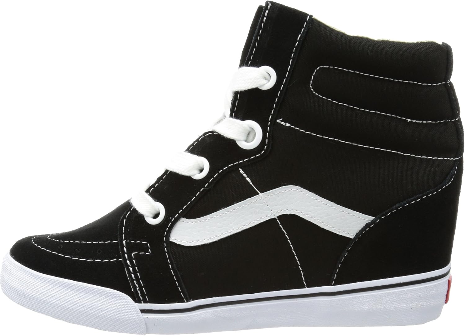 black wedge vans