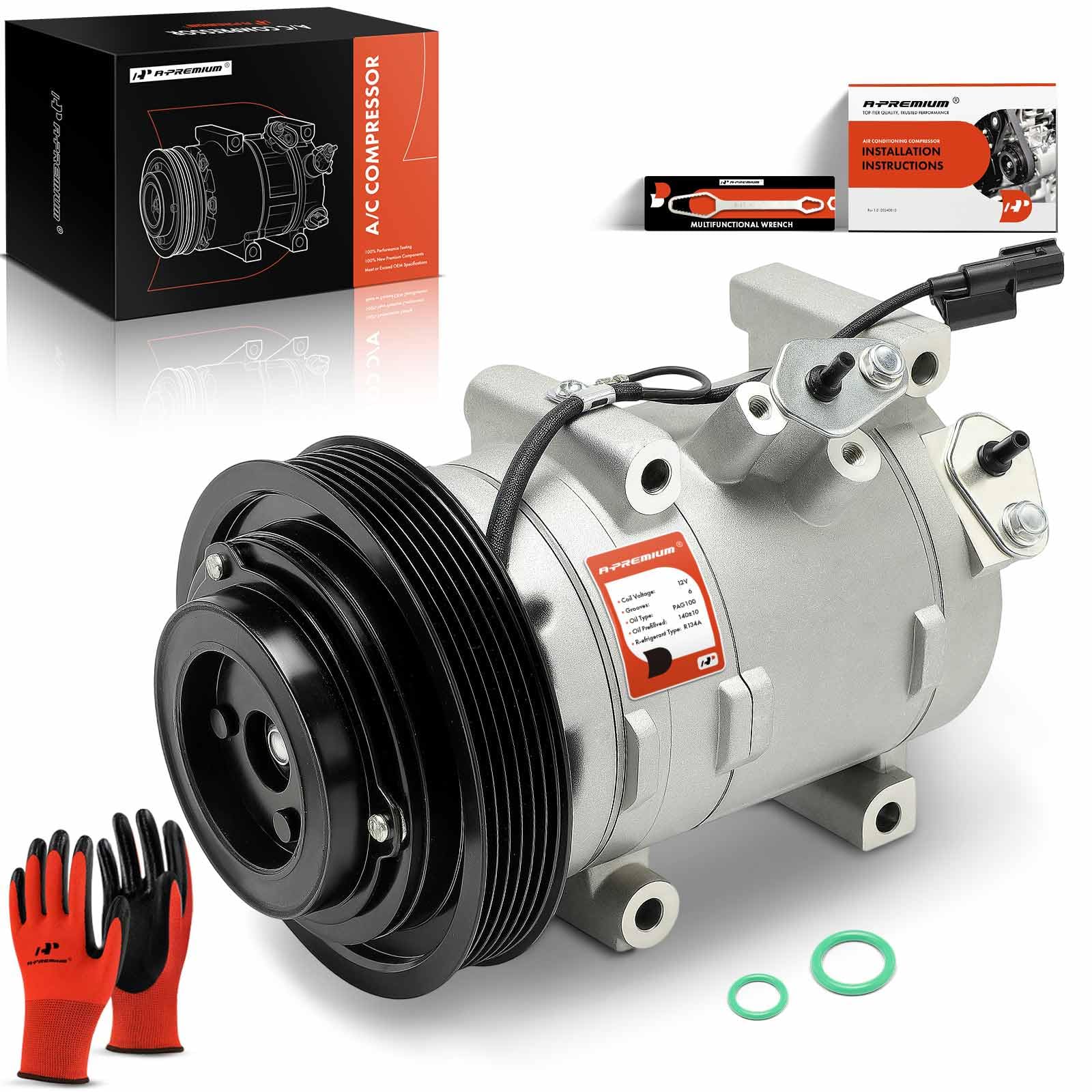 Photo 1 of A-Premium Air Conditioner AC Compressor with A/C Clutch Compatible with Acura TL 2009-2014, TSX 2010-2014, RDX 2013-2015 & Honda Accord 3.5L 2008-2012, Accord 2.0L 2014, Crosstour 3.5L 2012