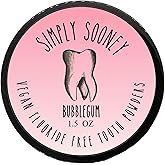 Simply Sooney Remineralizing Vegan Mineral Tooth Powder I Bubblegum Formula for Kids I Natural Whitening I Stronger Teeth 1.5oz (1.5 oz jar)