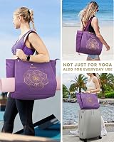 Gonex Yoga Mat Bag Canvas Tote with Pockets Multi Pockets Women Men view 8