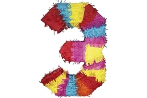 Party Factory Pinata Numbers 0-9 Kids Birthday Slap Pinata 16.5 x 13.7 x 3.1 inch Decoration Birthday Decoration (3)