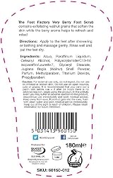 The Foot Factory Very Berry Foot Scrub 180ml Moisturising Refreshing Soft Skin view 2
