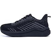 IIV Men’s Arch Support Walking Shoes for Plantar Fasciitis | Shock Absorbing Wide Toe Box Tennis Running Shoes Daily Comfort