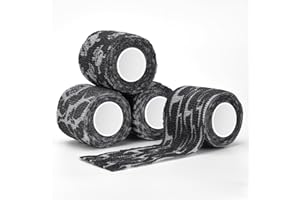 JimKing Tattoo Grip Cover, Tattoo Machine Handle Cover, Self-Adhesiive Tape for Sport Pet Tattoo,Elastic Bandage Wrap Roll Tattoo Machine Supply, 4pcs