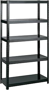 Safco Products 5247BL Boltless Steel Shelving 36"W x 24"D x 72"H, Black