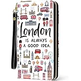 RTTLALUO London Travel Gift Women Wallet, London Lover Souvenirs Gifts, Credit Card Holder Purse, Birthday Christmas Graduation Gifts For Women Mom, Travel Office Daily Purse